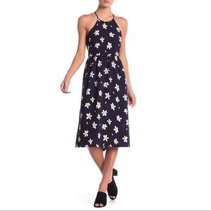 Abound Navy Floral Halter Midi Dress